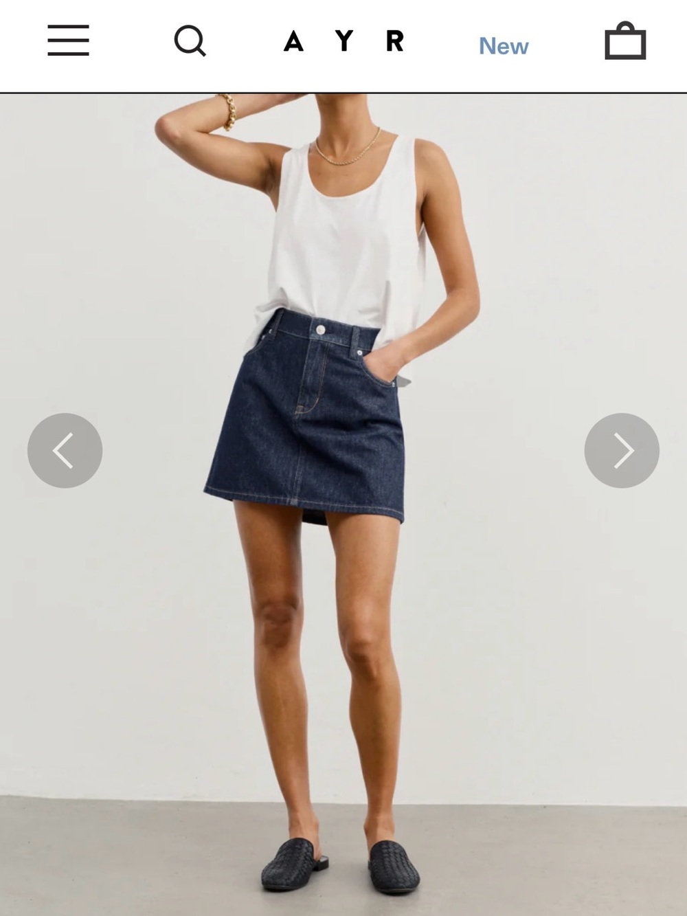 AYR The Tap Jean skirt Sz 28